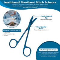 Northbent/Shortbent Stitch Scissors 4 1/2" Blue Coating