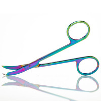 Northbent/Shortbent Stitch Scissors 4 1/2" Rainbow Coated