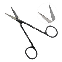 Iris Scissors 4 1/2" Straight - Gun Metal Color Coated