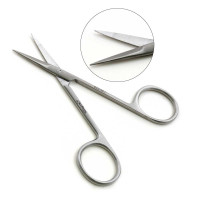 Iris Scissors 4 1/2" Straight, Sharp Points, Left Hand