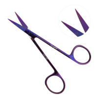 Iris Scissors 4 1/2" Straight - Purple Color Coated