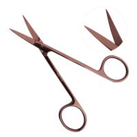 Iris Scissors 4 1/2" Straight - Rose Gold Color Coated