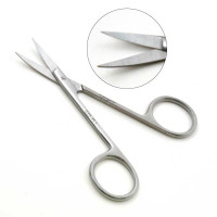 Iris Scissors 4 1/2" Curved, Sharp Points, Left Hand