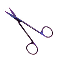 Iris Scissors 4 1/2" Curved - Purple Color Coated