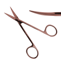 Iris Scissors 4 1/2" Curved - Rose Gold Color Coated