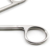 Wire Cutting Scissors 4 3/4" Angled One Serrated Blade