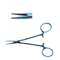 Halsted Mosquito Forceps 4 3/4" Straight, Blue Coated