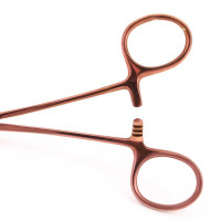 Halsted Mosquito Forceps 4 3/4", Curved, Rose Gold