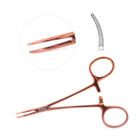 Halsted Mosquito Forceps 4 3/4", Curved, Rose Gold