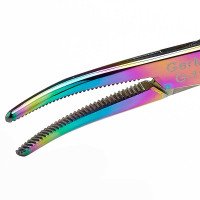 Halsted Mosquito Forceps 4 3/4", Curved, Rainbow Coated