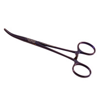 Kelly Hemostatic Forceps 5 1/2" Curved, Purple Coated