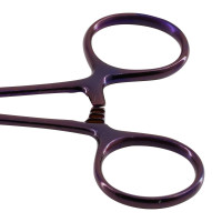 Kelly Hemostatic Forceps 5 1/2" Curved, Purple Coated