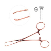 Baby Allis Tissue Forceps 5 1/2" Delicate Rose Gold Coated