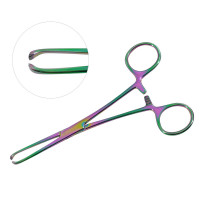 Baby Allis Tissue Forceps 5 1/2" Delicate Rainbow Coated