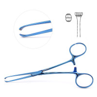 Allis Tissue Forceps 6" 4x5 Teeth, Blue Coated