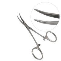 Micro Mosquito Forceps Curved 4 1/2" Serrated