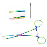 Rochester Carmalt Forceps Straight 8" Rainbow Coated