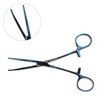 Rochester Carmalt Forceps Curved 8" Blue Coated
