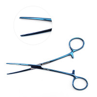 Rochester-Carmalt Forceps Straight 6 1/4", Blue Coated