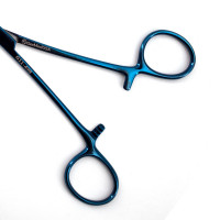 Rochester-Carmalt Forceps Straight 6 1/4", Blue Coated