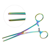 Rochester-Carmalt Forceps Straight 6 1/4", Rainbow Coated