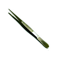 Thumb Forceps 5 1/2" Serrated, Gun Metal Coating