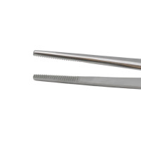 Thumb Tissue Forceps Serrated, 5 1/2" Fenestrated Handle