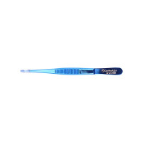 Thumb Tissue Forceps 5" 1x2 Teeth, Blue Coated