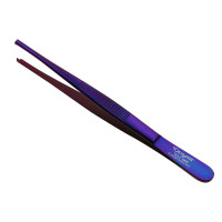 Thumb Tissue Forceps 5" 1x2 Teeth, Purple Coated