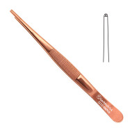 Tissue Forceps 5" 1x2 Teeth, Rose Gold
