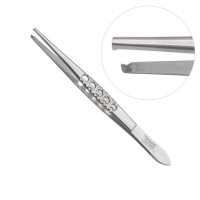 Thumb Tissue Forceps 1x2 Teeth, 5 1/2" Fenestrated Handle