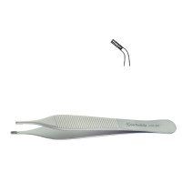 Adson Brown Tissue Forceps 7x7 Side Grasping Teeth, Angular 4 3/4"