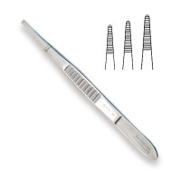 Dressing Forceps 6" Delicate Fluted Handle Serrated