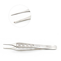 Adson Tissue Forceps 1x2 Teeth, 4-3/4" (12.1cm), Lightweight, Fenestrated Handles.