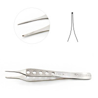 Adson Tissue Forceps 1x2 Teeth, 4-3/4" (12.1cm), Lightweight, Fenestrated Handles.