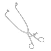 Deep Gelpi Retractor 10 1/2" 90 Degree Angle 5 " 4 Sharp Prongs Speedlock