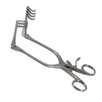 Beckman Weitlaner Retractor 10", 3x4 Blunt, 22x24mm Hinged Blade