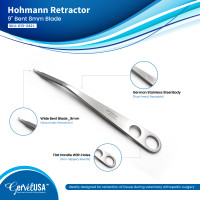 Hohmann Retractor 9" Bent 8mm Blade