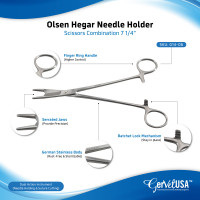 Olsen Hegar Needle Holder Scissors Combination 7 1/4"