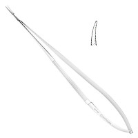 MicroSurgical Needle Holder 5 1/4", Curved Jaws