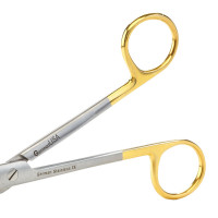 Wire Cutting Scissors 4 3/4" Angled with Notch, Tungsten Carbide