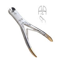 Pin & Wire Cutter Double Action 9", Angled, Tungsten Carbide, Maximum Capacity 2.4mm (3/32")