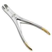 Pin & Wire Cutter Double Action 9", Angled, Tungsten Carbide, Maximum Capacity 2.4mm (3/32")