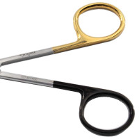 Super Sharp Strabismus Scissors 4 1/4" Straight - Tungsten Carbide