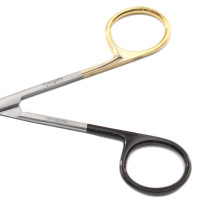 Super Sharp Strabismus Scissors 4 1/4" Curved - Tungsten Carbide