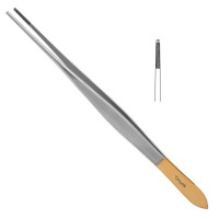 Potts Smith Forceps Cross Serrated 8" - Tungsten Carbide