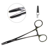 Olsen Hegar Needle Holder Scissors Combination 4 3/4" Serrated - Tungsten Carbide, Gun Metal