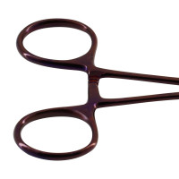Olsen Hegar Needle Holder Scissors Combination 4 3/4" Serrated - Tungsten Carbide, Purple Coated