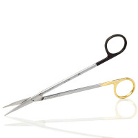 Stevens Tenotomy Scissors Curved with Blunt Tips 7", Tungsten Carbide, Super Sharp, Gold and Black Rings