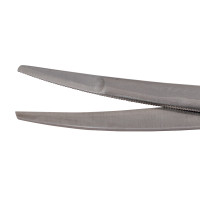 Super Sharp Kilner Ragnell Dissecting Scissors Curved 5 1/2" - Tungsten Carbide, Gold Rings